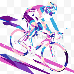 骑行运动自行车运动员抽象元素