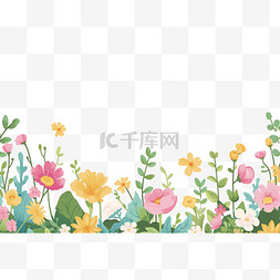 白色花边边框图片_花朵夏天边框免抠元素