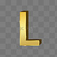金色字母L金色渐变字母L素材