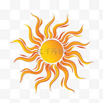 太阳图腾元素立体免抠图案