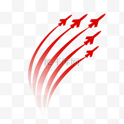 国防飞机图片_红色八一建军节噪点飞机战斗机PNG