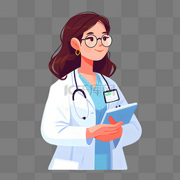 医疗医生卡通手绘医护人员素材
