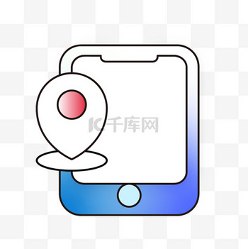 线性icon图标手机定位追踪器地图导航设计
