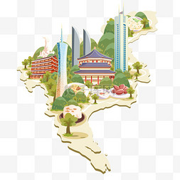 广州镇海楼简笔画图片-广州镇海楼简笔画图片素材免费下载-千库网