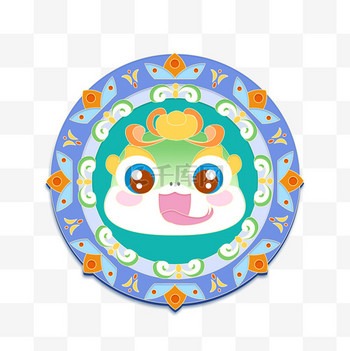 蛇年卡通冰箱贴免抠素材