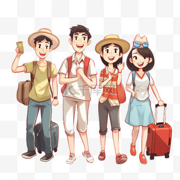 旅游卡通图片-旅游卡通素材-旅游卡通模板图片下载-千库网