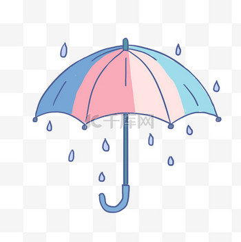春天雨具雨伞免抠元素