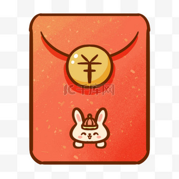 卡通促销红包插画图片