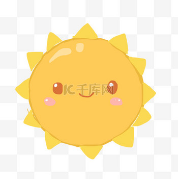 夏天拟人太阳免抠元素
