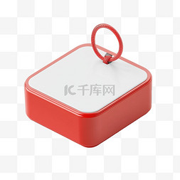 白色标签免抠素材图片光泽的红色和白色折扣盒标签任意位置3D渲染元素