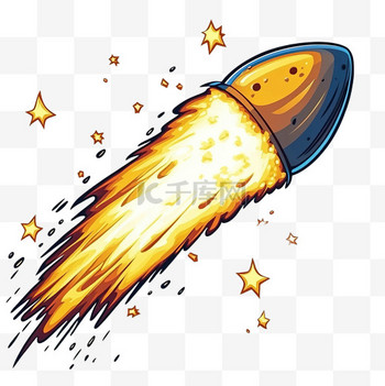 卡通彗星太空