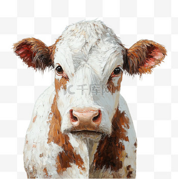 肉質画【牛】油彩画 油画牛图片-油画牛图片素材免费下载-千库网