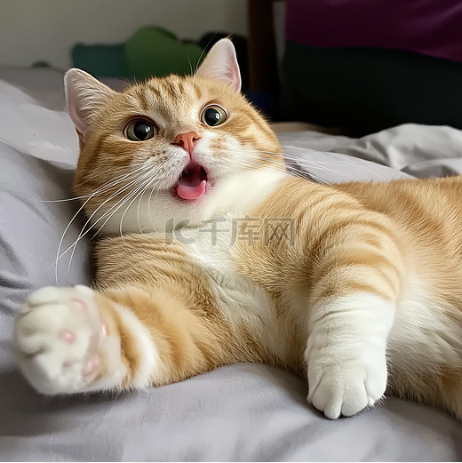 橘猫休闲头像素材图片免费下载-千库网