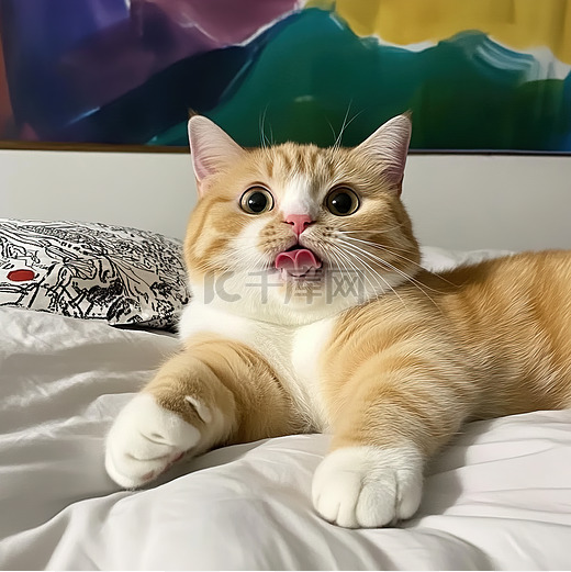 橘猫休闲头像素材图片免费下载-千库网