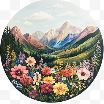 山水花画图片-山水花画素材-山水花画模板图片下载-千库网