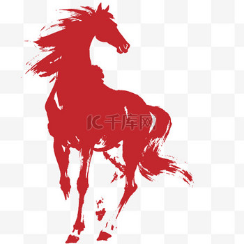 2026马年春节红色创意骏马8免抠图片
