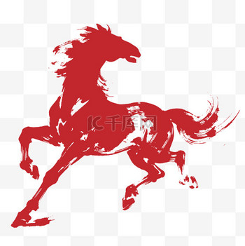 2026马年春节红色创意骏马13PNG素材