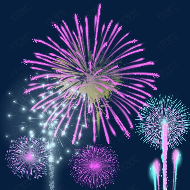 美丽烟花礼花元素