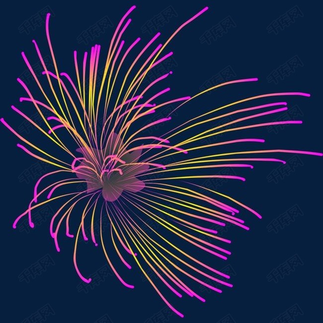 粉色烟花PNG免扣素材