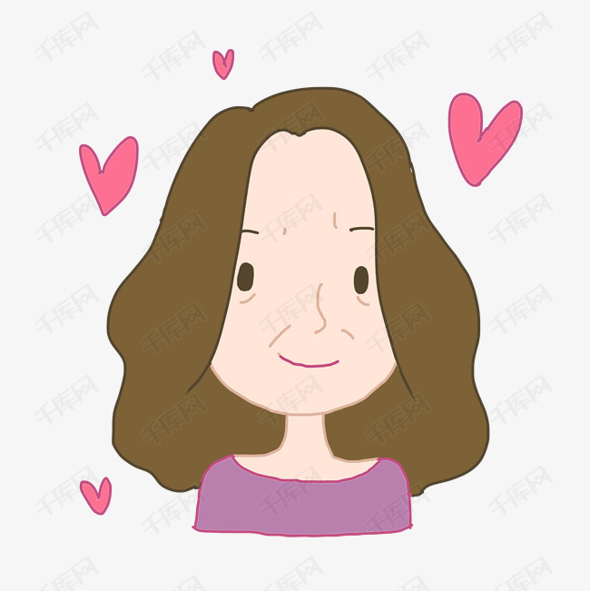 母亲节小清新手绘元素