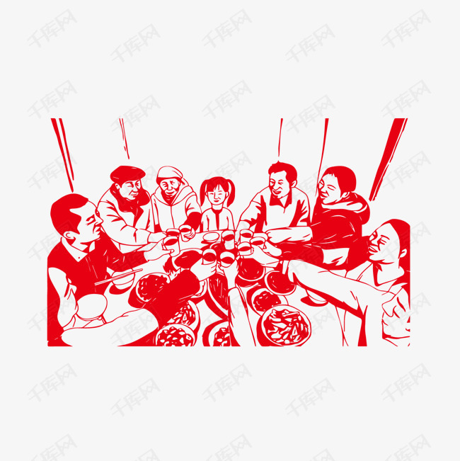 团聚矢量图家庭免抠下载