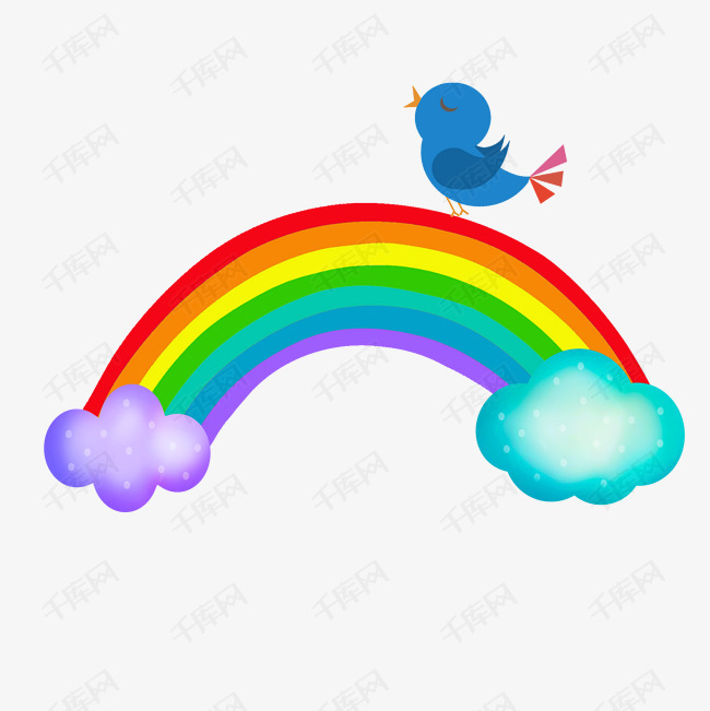 儿童节卡通彩虹云朵