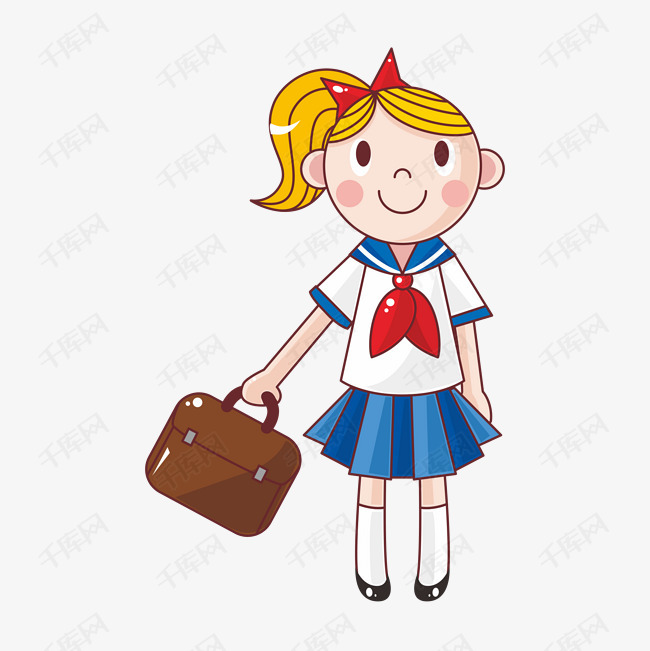可爱的卡通小女孩