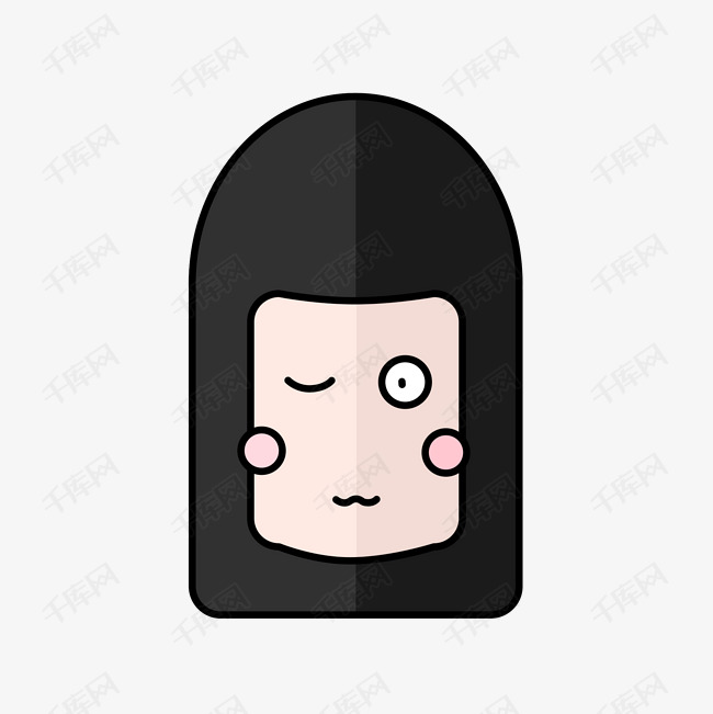 简约卡通女生人物头像素材图片免费下载_高清psd_千库网(图片编号