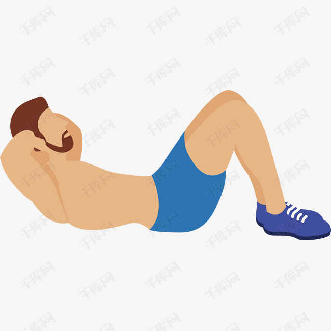 做卷腹健身运动的人