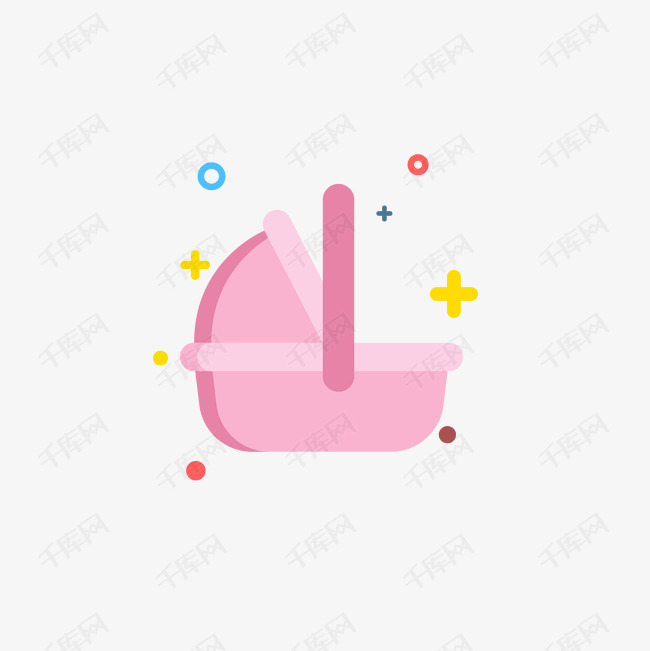 简约婴儿母婴用品摇篮素材图片免费下载_高清psd_千库网(图片编号1096