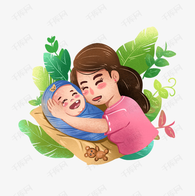 母婴系列可爱插画捏脸