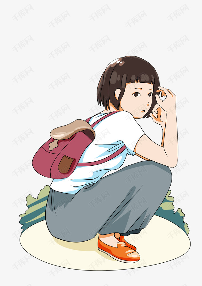 开学校园主题学生卡通人物素材图片免费下载_高清psd_千库网(图片编号