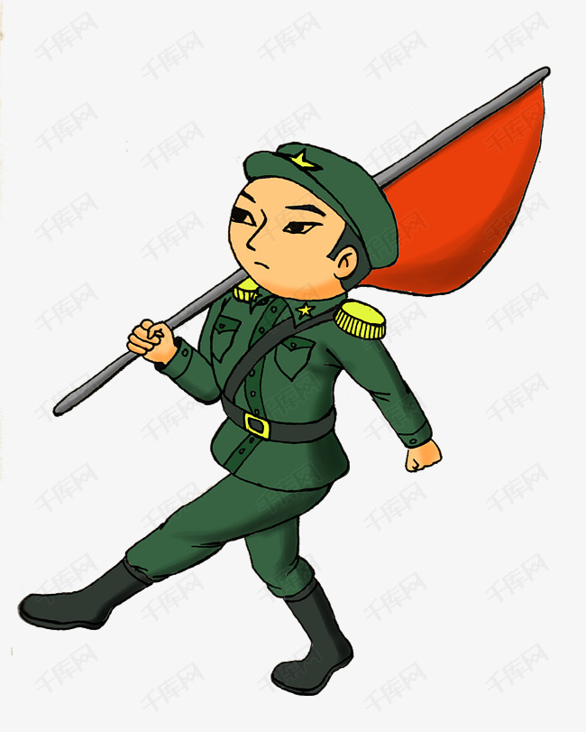 军训之国旗队踢正步