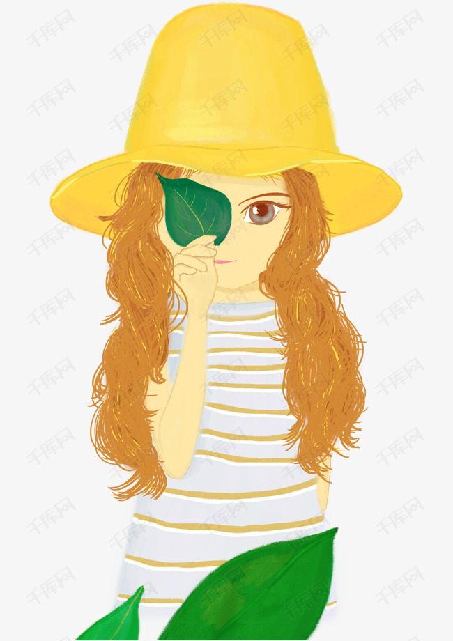 手绘好奇心的小孩png