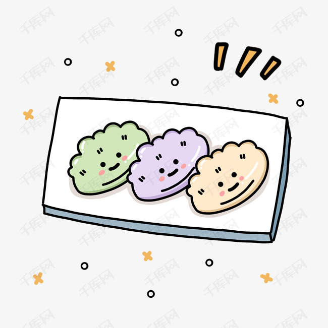 手绘室内家具  卡通手绘女  卡通手绘  mbe风格饺子