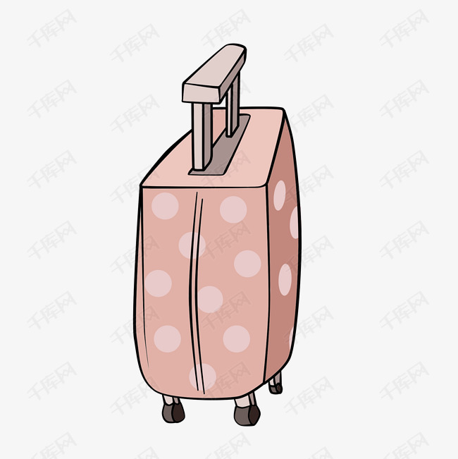 旅游行李拉杆箱插画