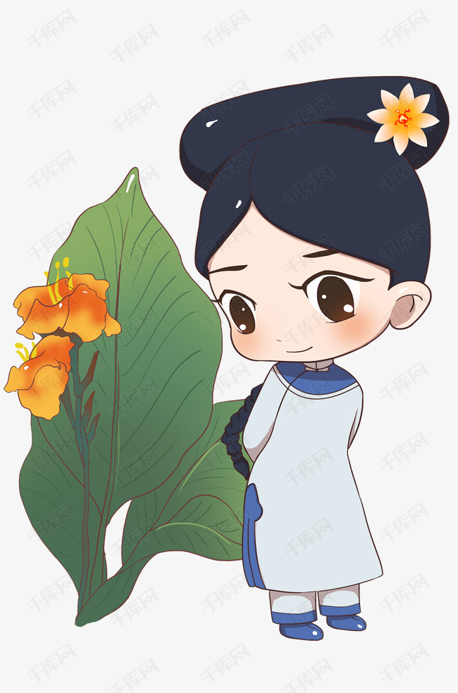 宫廷人物宫女插画