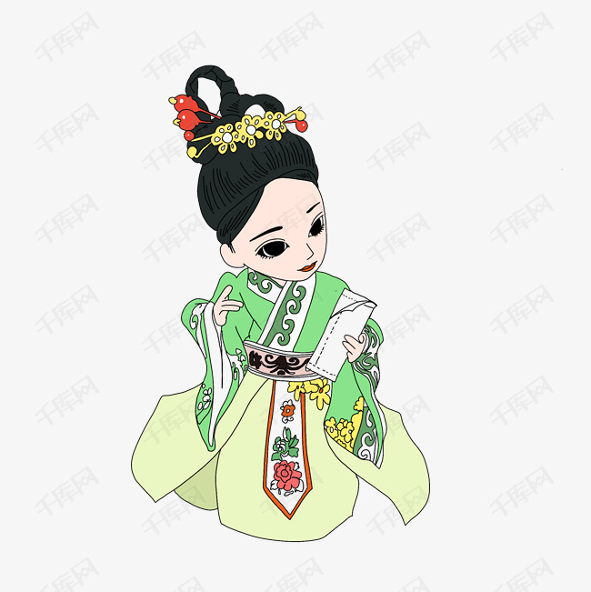 红楼梦人物香菱png免抠