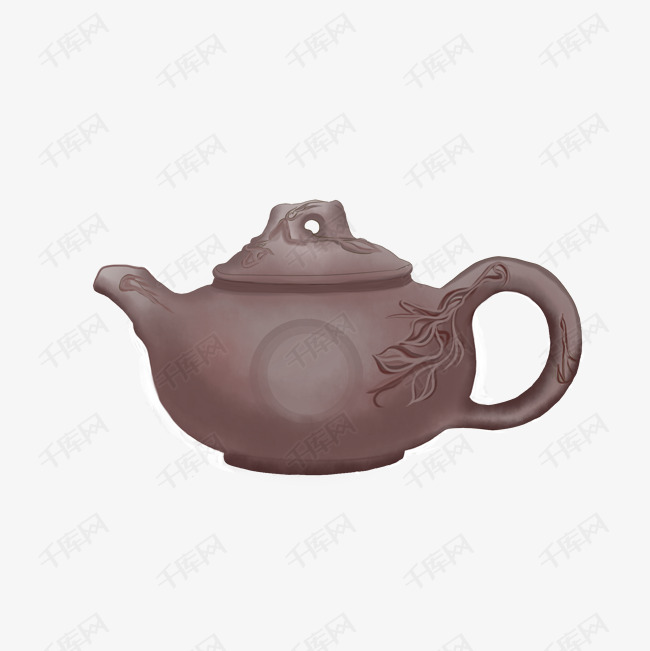养生物品手绘茶壶