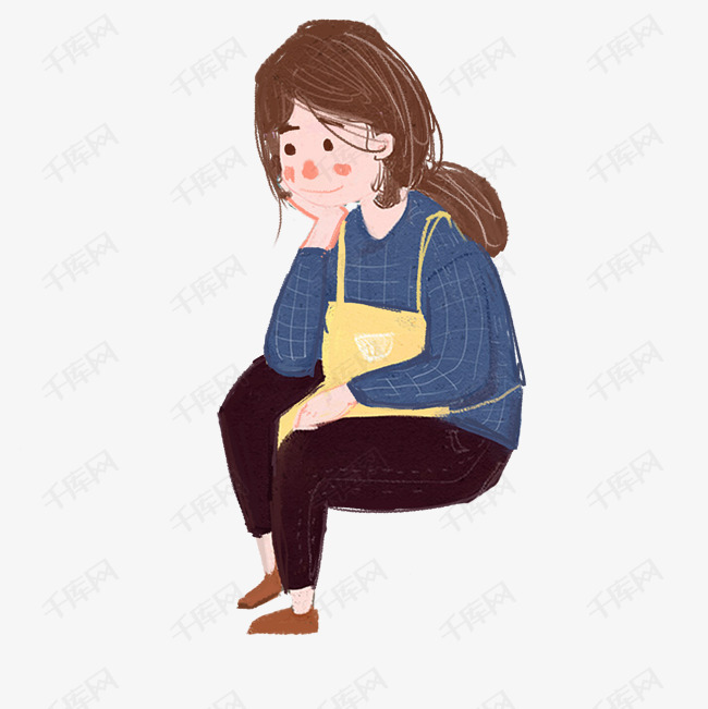 女孩子卡通人物  童话故事插画