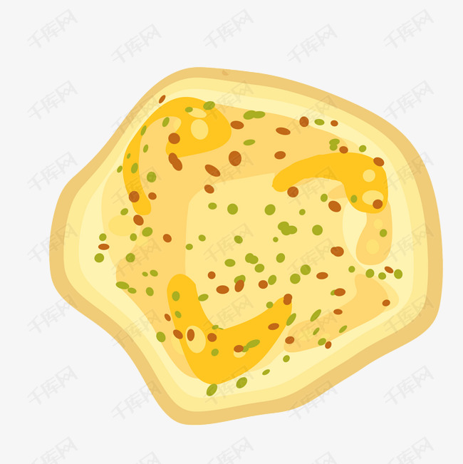 手绘东河肉饼插画