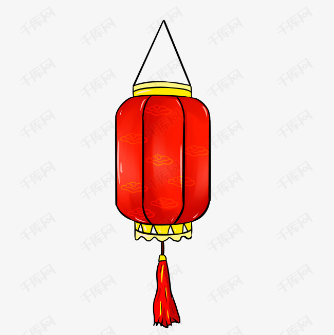 手绘卡通灯笼挂饰