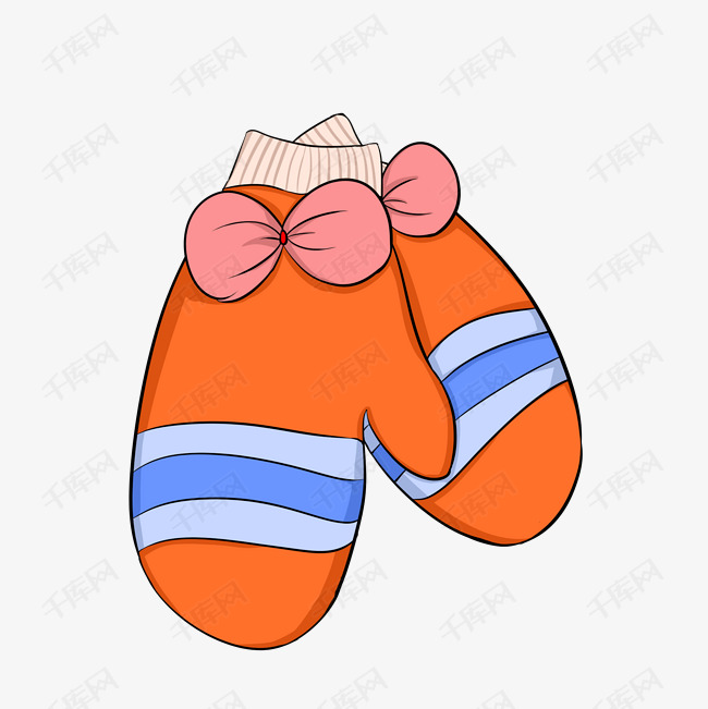 可爱的冬季手套系列