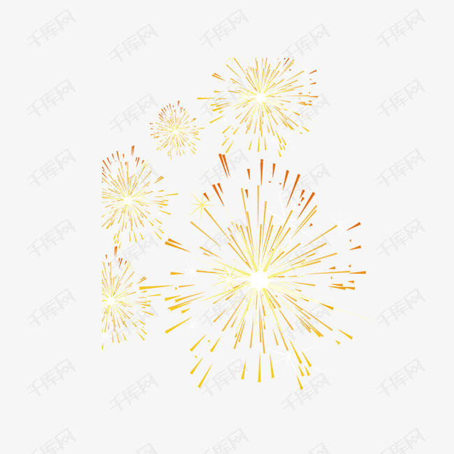 卡通爆竹烟花礼花免抠