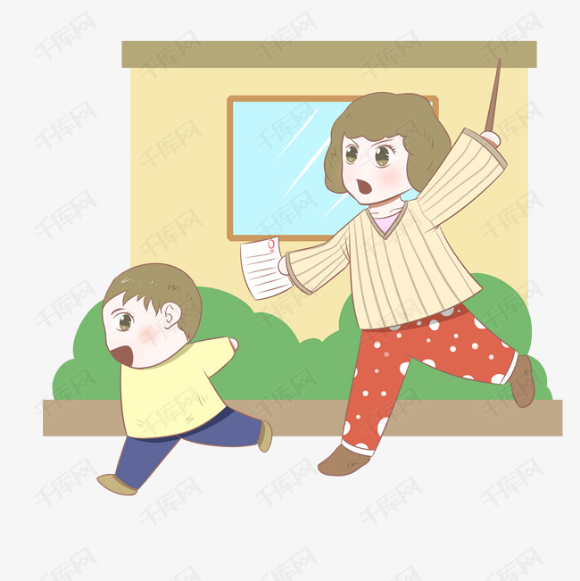 考试考0分的挨打的小男孩