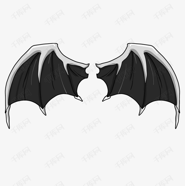 银灰色的恶魔之翼插画