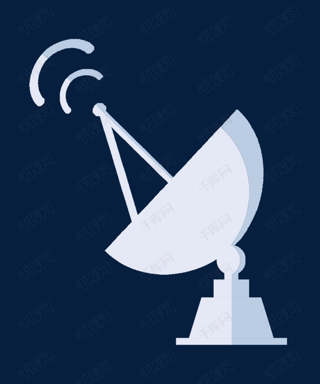 手绘无线雷达插画