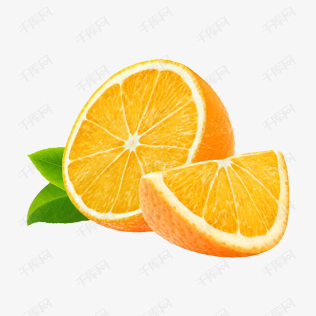 手绘卡通水果脐橙橙子