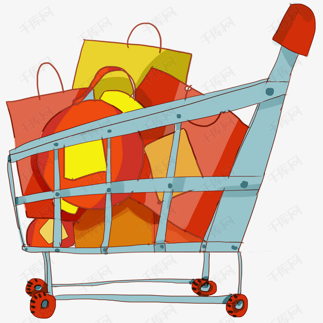 手绘采购年货插画素材图片免费下载_高清psd_千库网(图片编号11629778