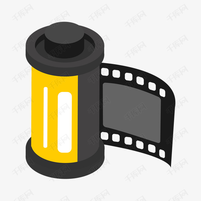 彩色相机胶卷插画